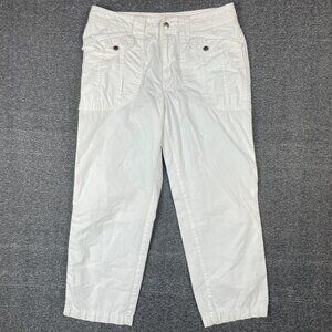 LRL Ralph Lauren Pants Womens Size 12 White Cargo Comfortable Casual Capsule